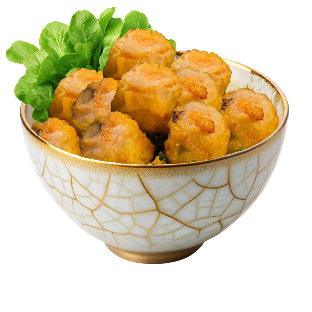 熔岩蝦球拼椒鹽炸燒賣