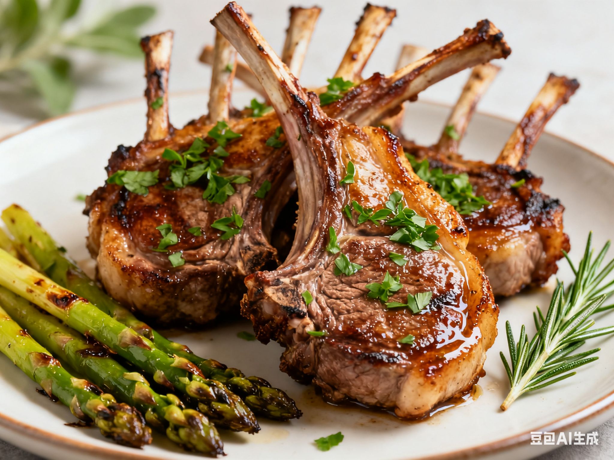 香草烤羊架