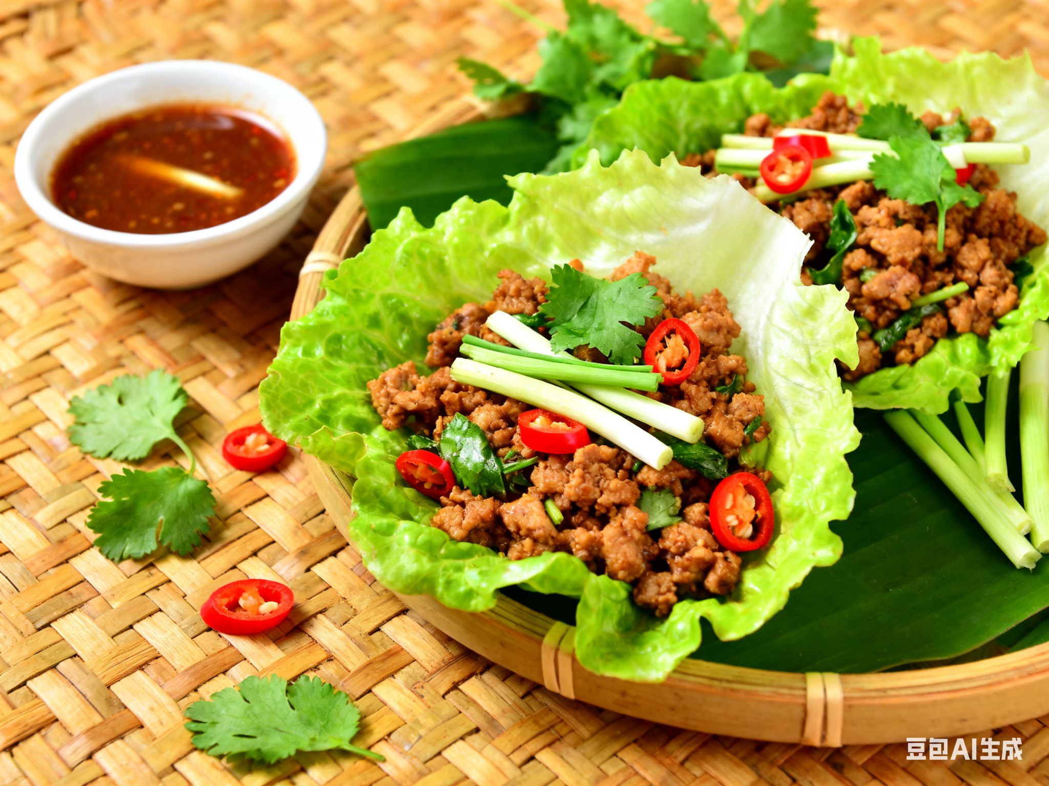 泰式香茅肉碎生菜包